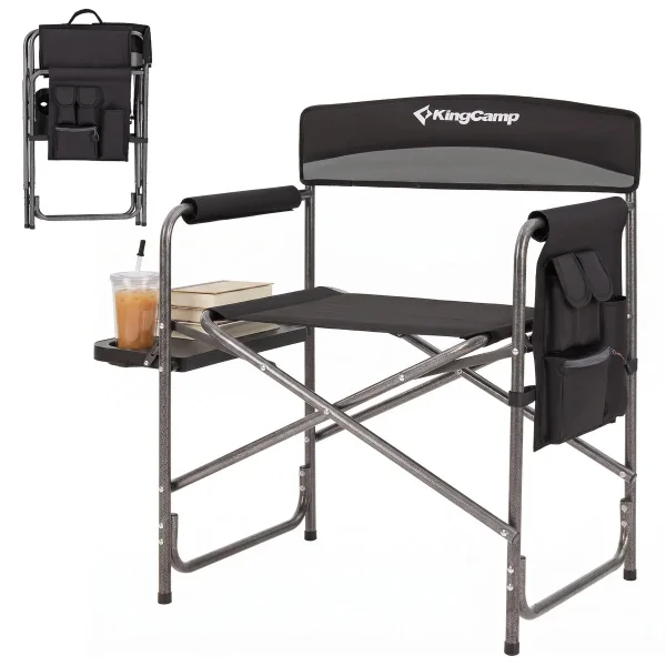 KingCamp Ash Comfort Katlanır Kamp Sandalyesi Grey